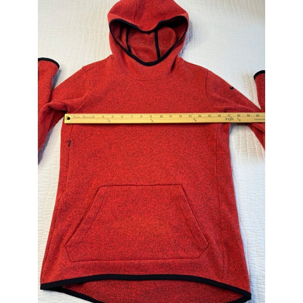 NIKE Womens SZ S Pullover Hoodie Long Sleeves Kangaroo Pocket Logo Red - Picture 4 of 15